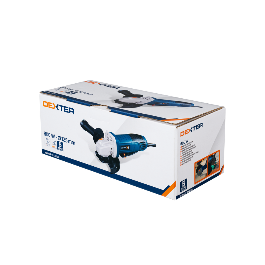DEXTER ANGLE GRINDER 125MM 800W