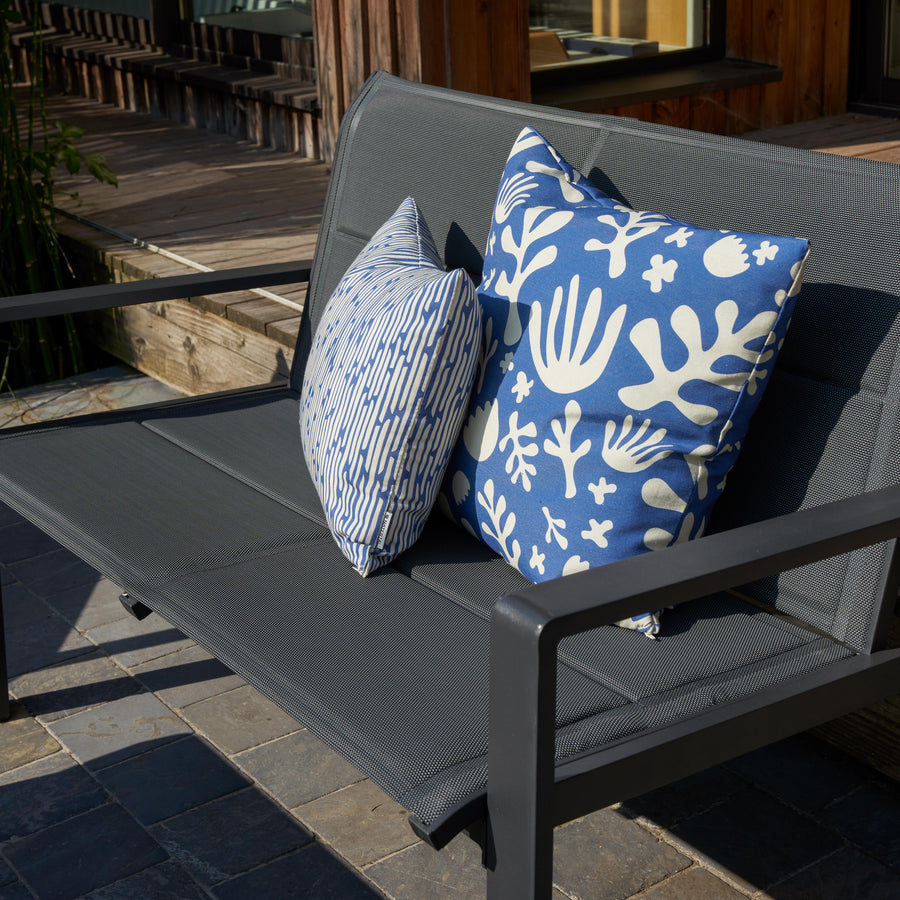 COFFEE SET ARAMIS 4-SEATER ALUMINUM AND TEXTILENE ANTHRACITE