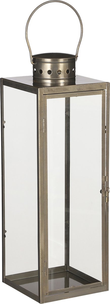 GOLD METAL LANTERN W15 X D15 X H45 CM