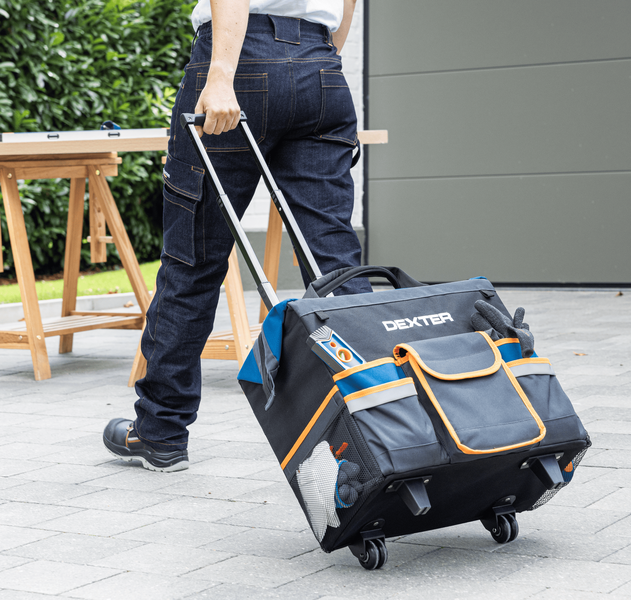 Tool bag with trolley - 45l dexter