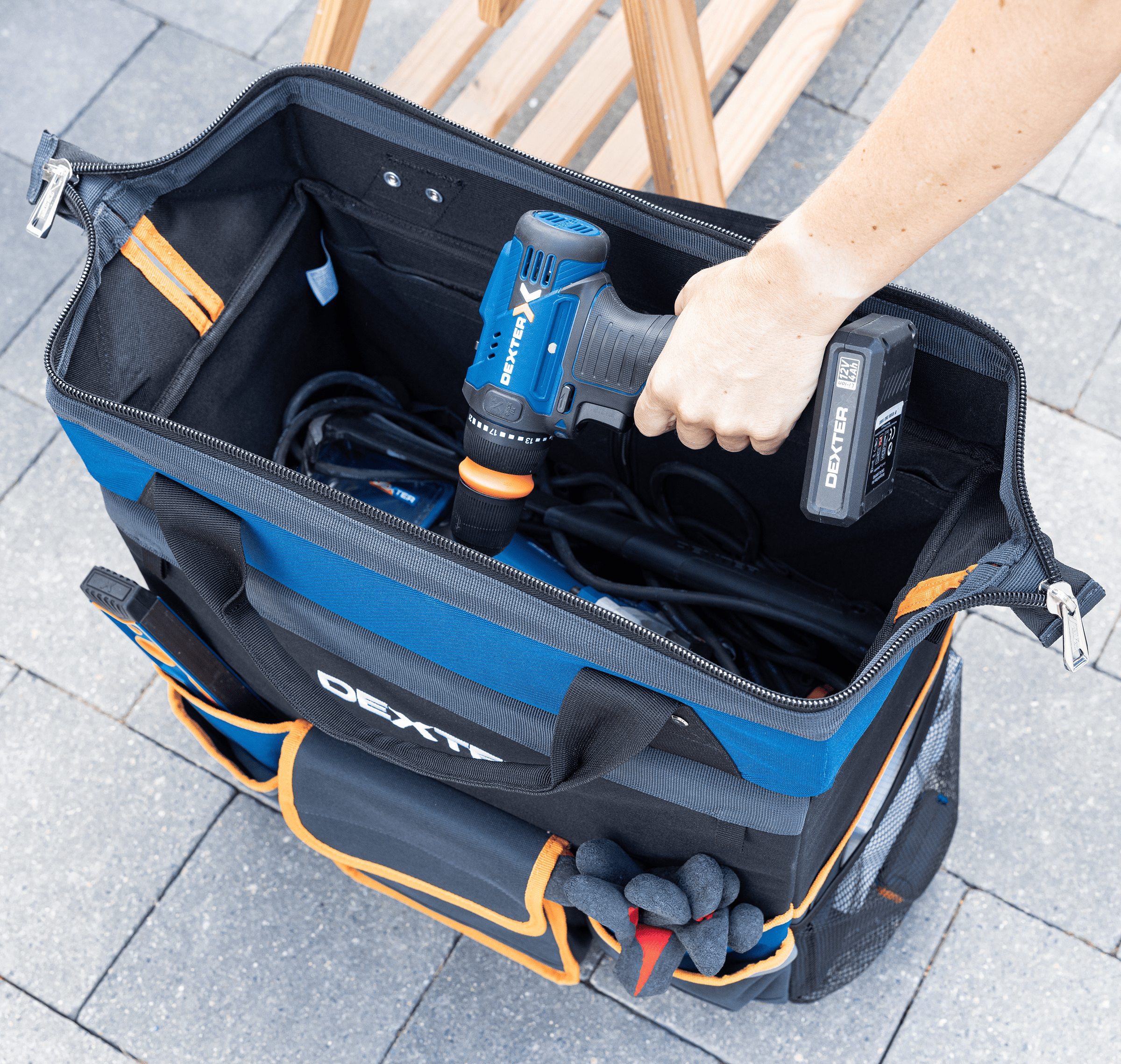 Tool bag with trolley - 45l dexter