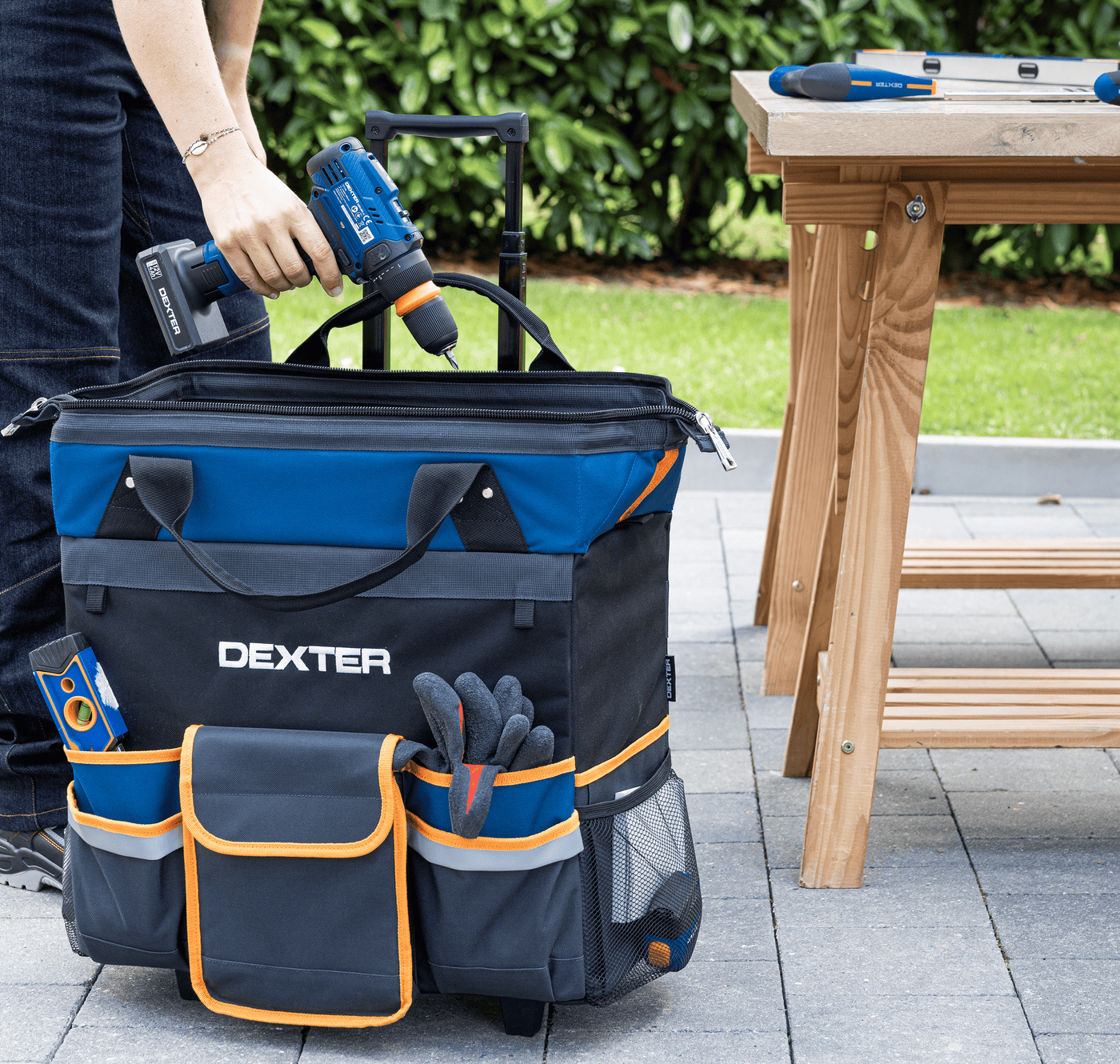 Tool bag with trolley - 45l dexter