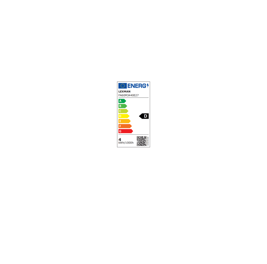 E27 LED bulb (equivalent to 40W), frosted teardrop shape, natural light