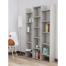 MULTI-SPACE BOOKCASE ICE OAK REVERSIBLE 91X28X180 CM