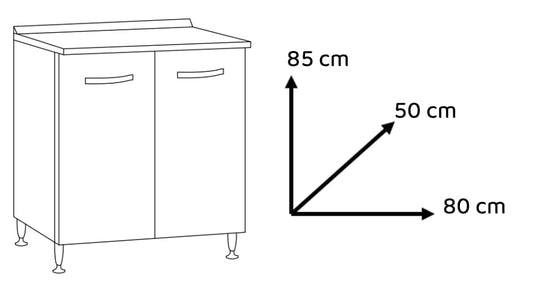 Bricocenter BASE 80 2 ANTE 80X50XH85 BIANCO FRASSINATO