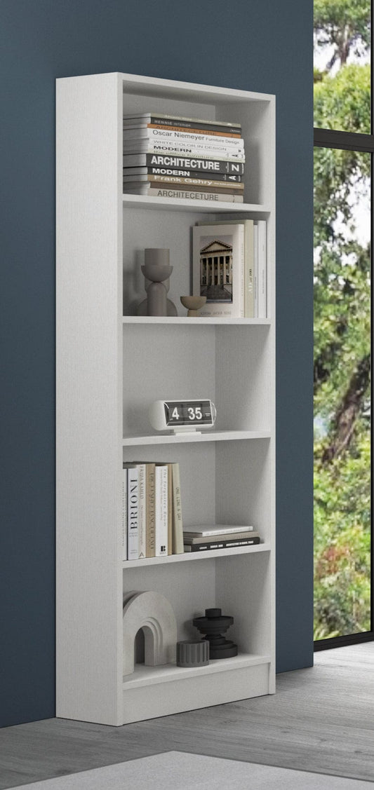Bricocenter EUROPA BOOKCASE 6 SHELVES W57XP25XH186 CM WHITE
