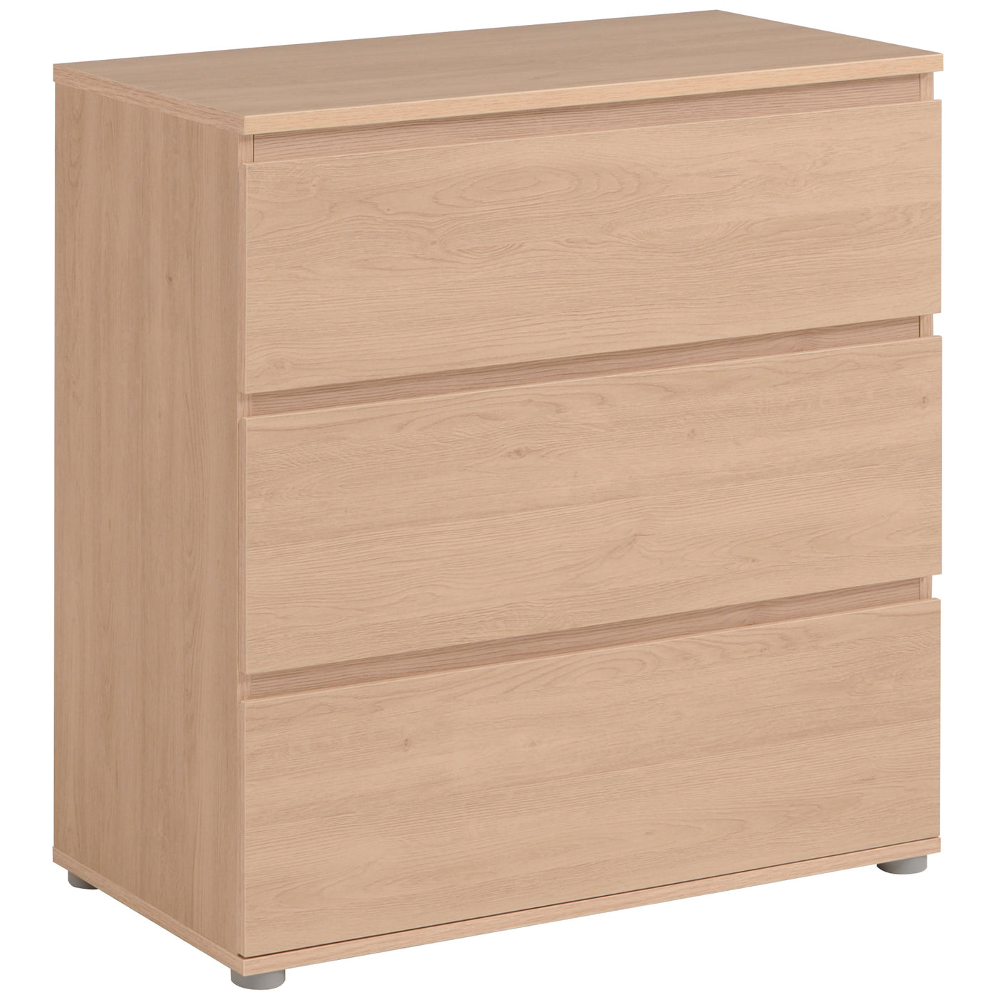3-drawer chest, L76.7 x 82.4 x 39.9 cm, elm