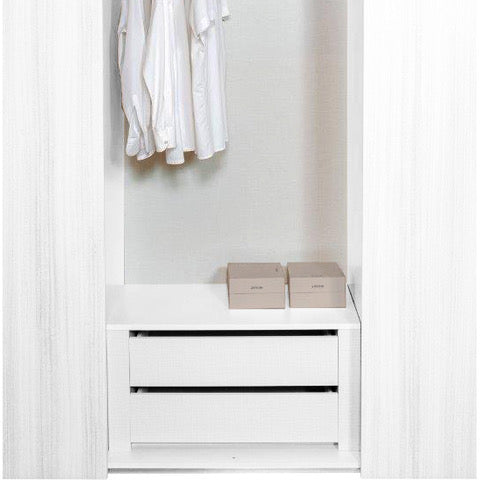 INTERIOR CHEST OF DRAWERS 2 DRAWERS L85XP45XH50 CM WHITE