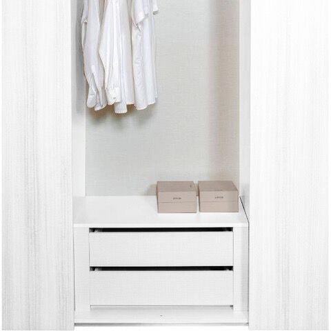 INTERIOR CHEST OF DRAWERS 2 DRAWERS L85XP45XH50 CM WHITE