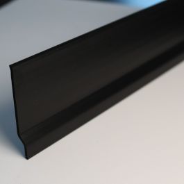 PVC SKIRTING BOARD 08X70X2000 W/FOOT BLACK