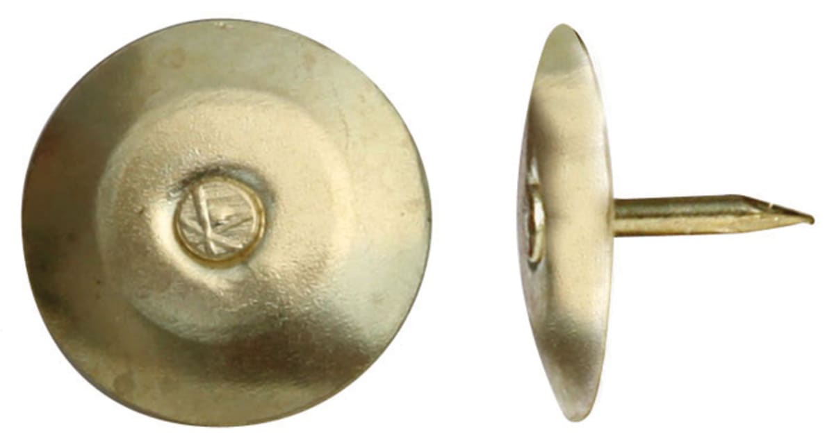 65 FLAT THUMBTACK BRASS-PLATED STEEL 0X0