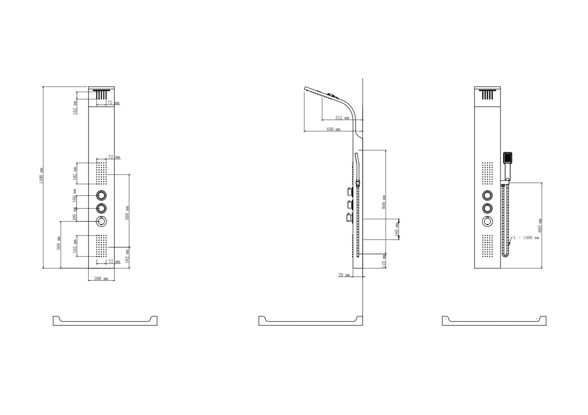 CALI 3 STAINLESS STEEL HYDRO COLUMN WITH THERMOSTAT