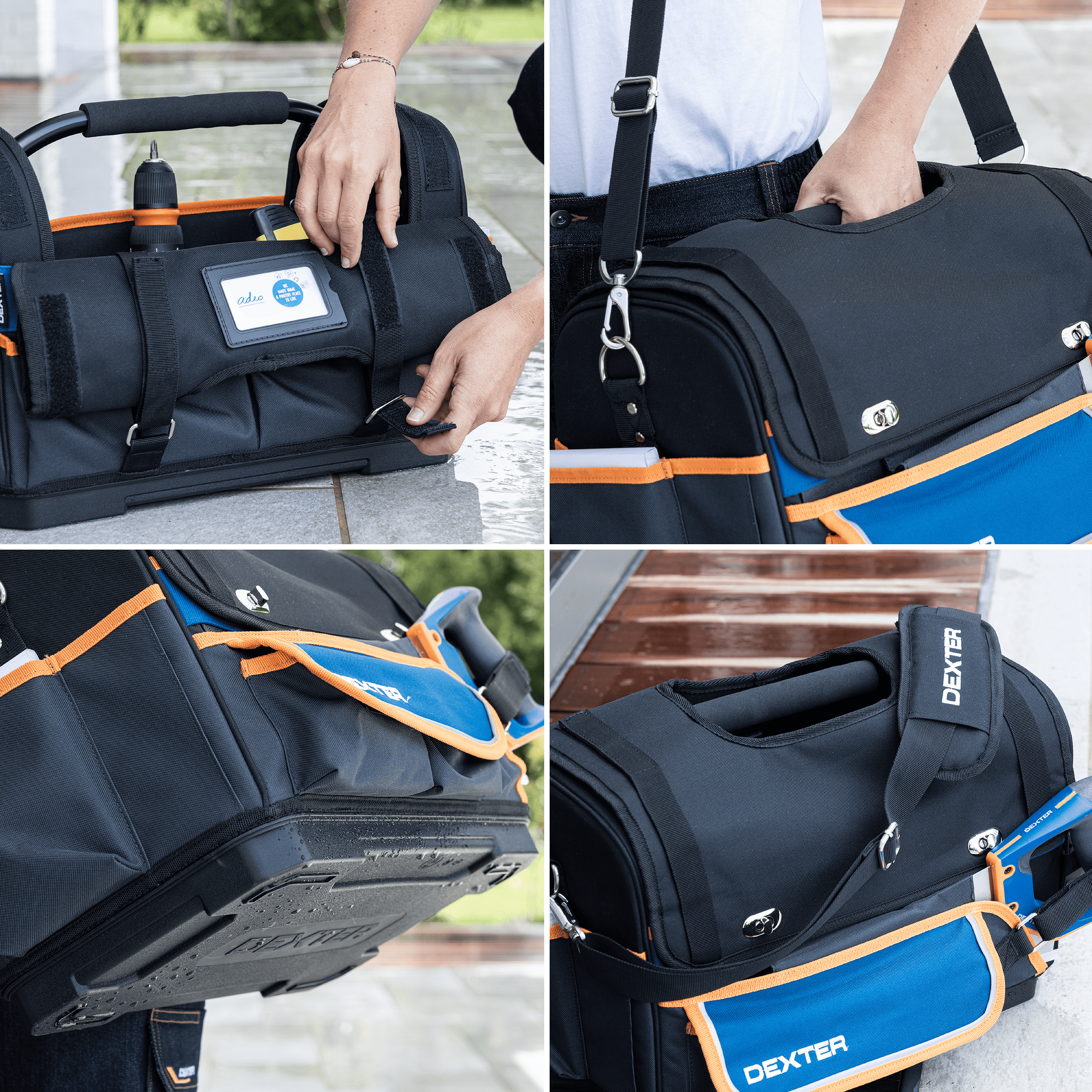 Dexter rigid tool bag with folding flap - 30L