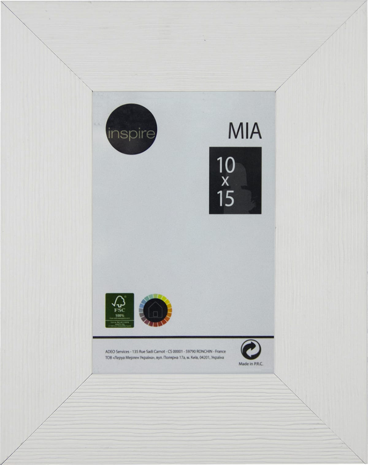 MIA FRAME 10X15 CM WOOD WHITE