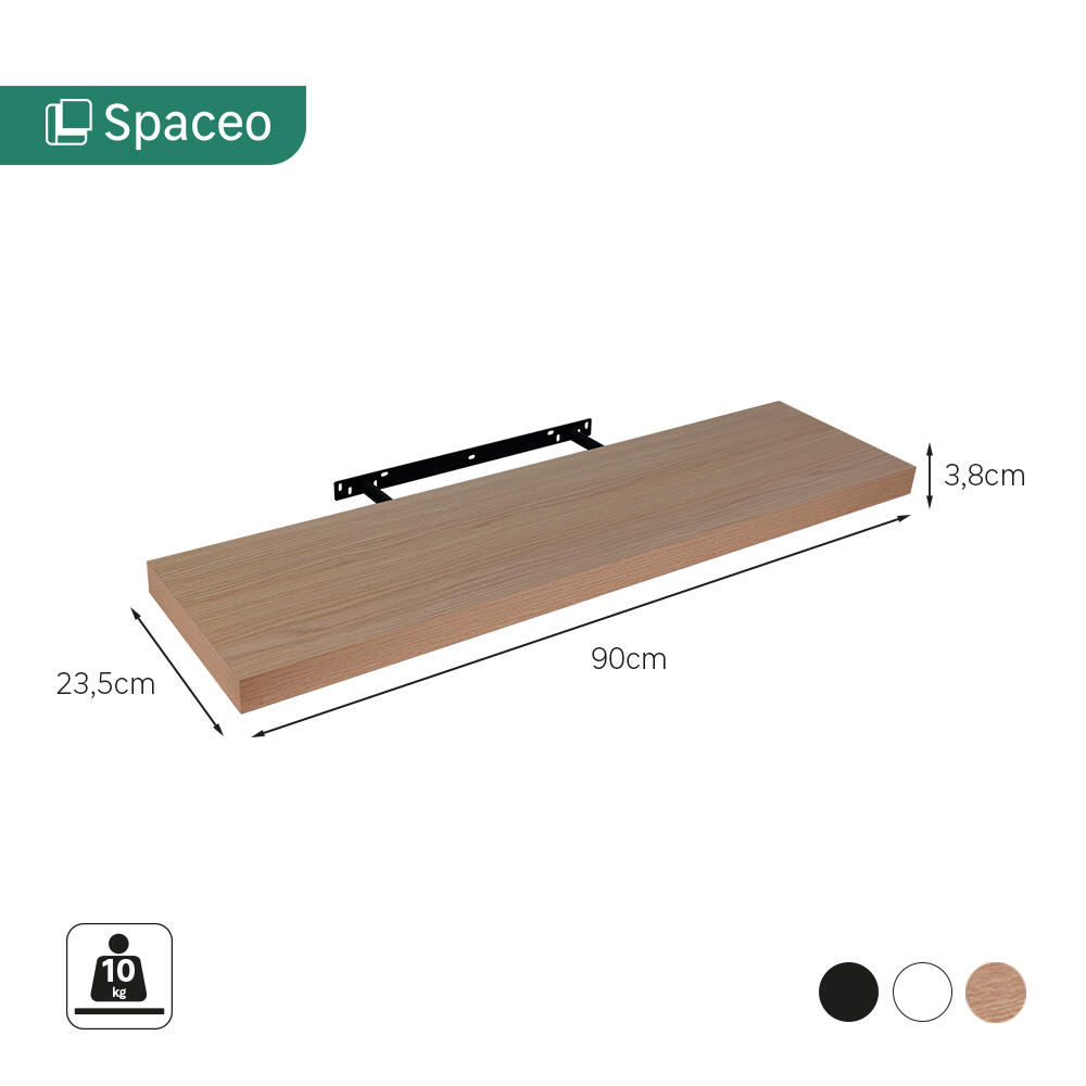 HONEYCOMB SHELF L90XP23.5 SP3.8 CM NATURAL OAK