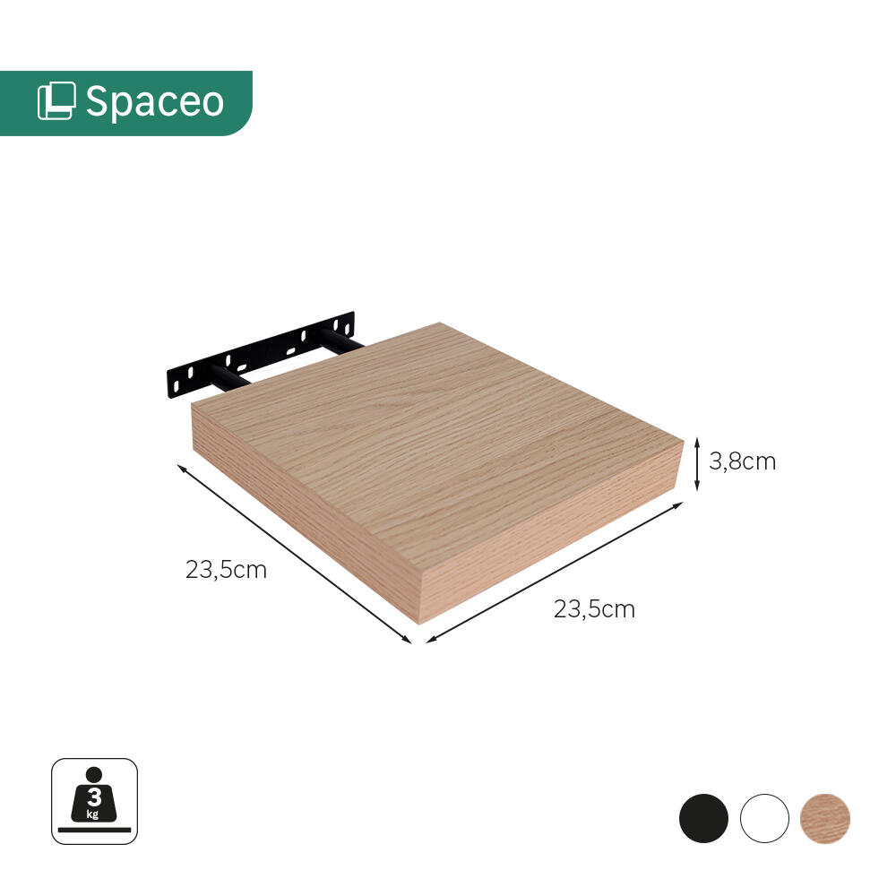 SHELF 23.5X115 SP.3.8 CM NATURAL OAK