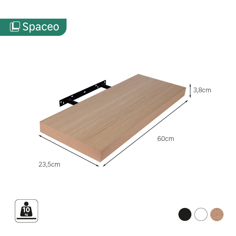 TAMBOURED W60xD23.5 SP3.8 CM OAK NATURAL