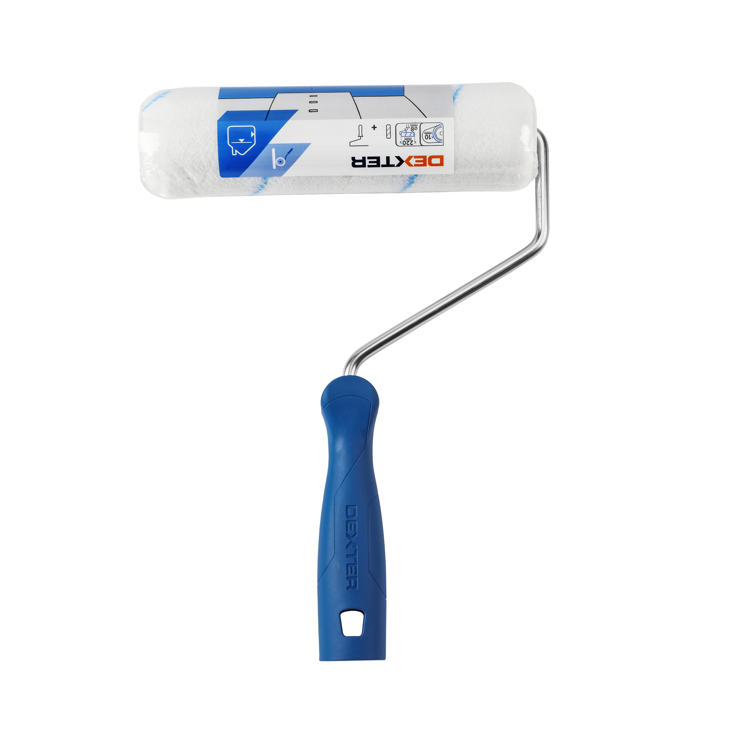 Dexter paint roller for smooth walls, 44 mm diameter, 22 cm long