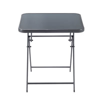 EMYS NATERAL TABLE Foldable 2 -seater square steel top glass 70x70xh70