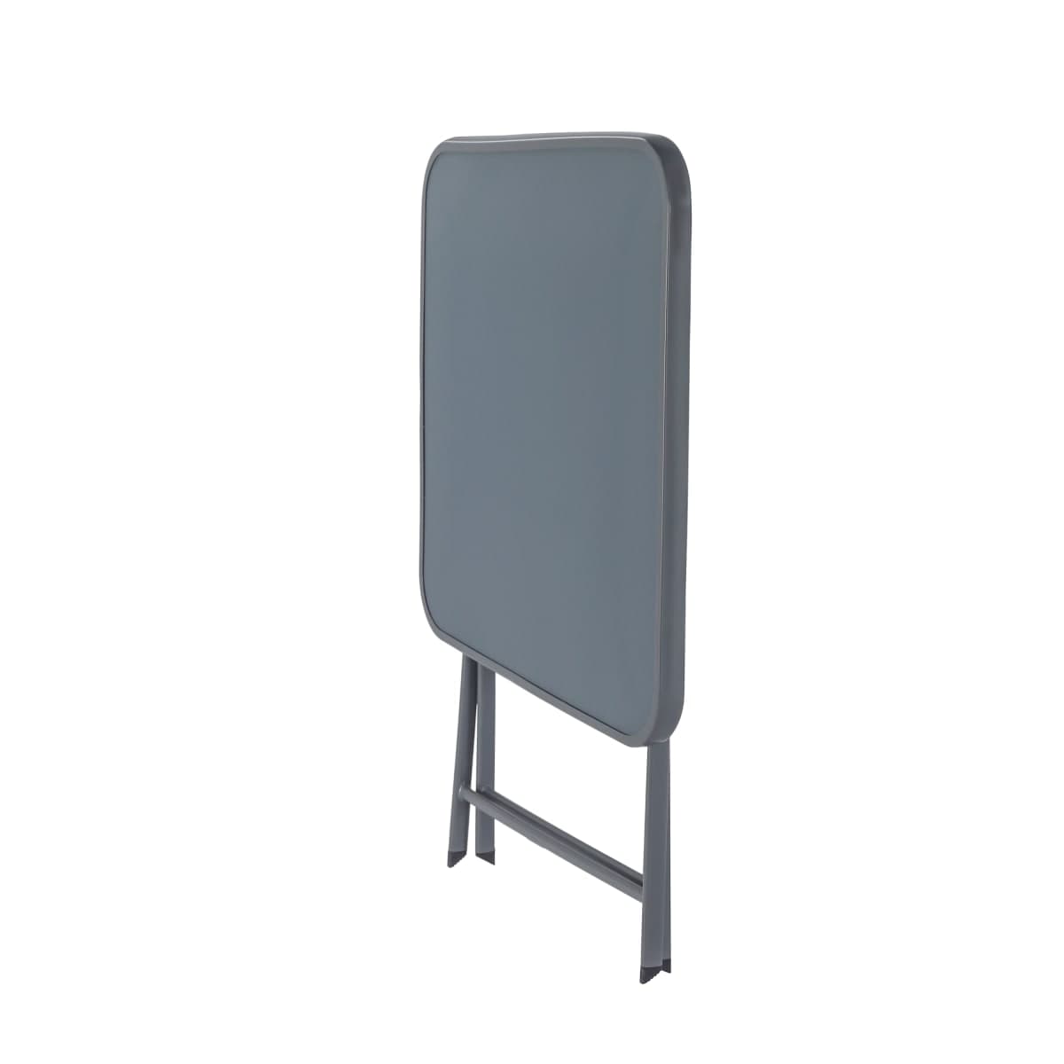 Bricocenter EMYS NATERAL TABLE Foldable 2 -seater square steel top glass 70x70xh70