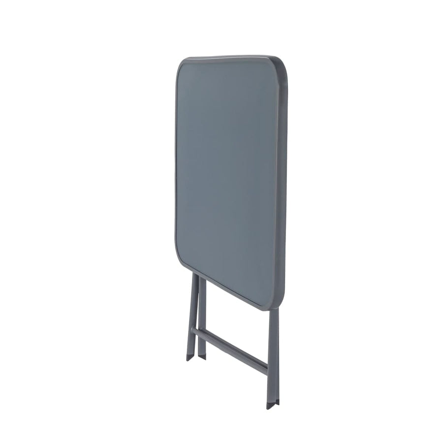 Bricocenter EMYS NATERAL TABLE Foldable 2 -seater square steel top glass 70x70xh70