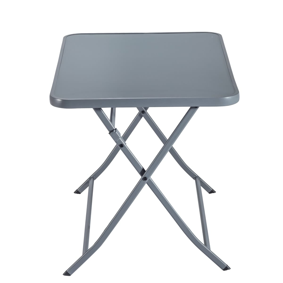Bricocenter EMYS NATERAL - Folding Table - 4 seater - rectangular steel top glass - 70x110xh72