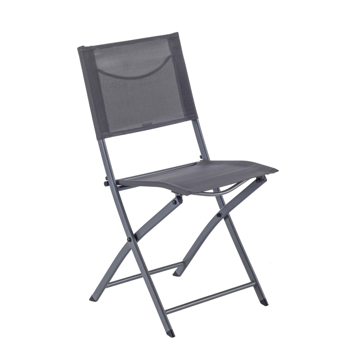 Bricocenter EMYS NATERIAL FOLDING CHAIR STEEL SEAT TEXTILENE ANTHRACITE 42X52XH83