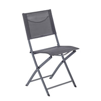 EMYS NATERIAL FOLDING CHAIR STEEL SEAT TEXTILENE ANTHRACITE 42X52XH83
