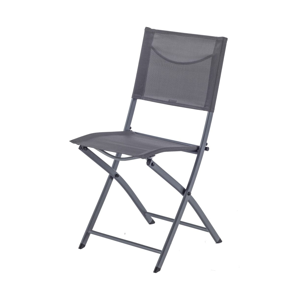 Bricocenter EMYS NATERIAL FOLDING CHAIR STEEL SEAT TEXTILENE ANTHRACITE 42X52XH83