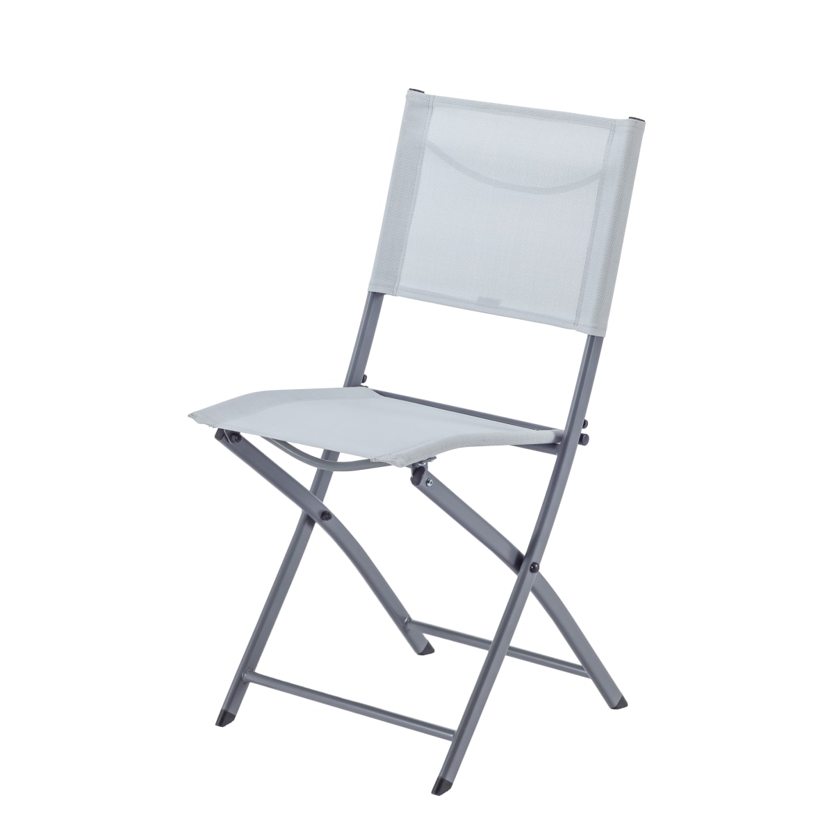 EMYS NATERIAL FOLDING CHAIR STEEL TEXTILENE SEAT GREY 42X52XH83