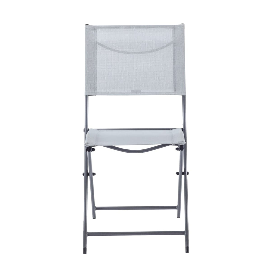 Bricocenter EMYS NATERIAL FOLDING CHAIR STEEL TEXTILENE SEAT GREY 42X52XH83