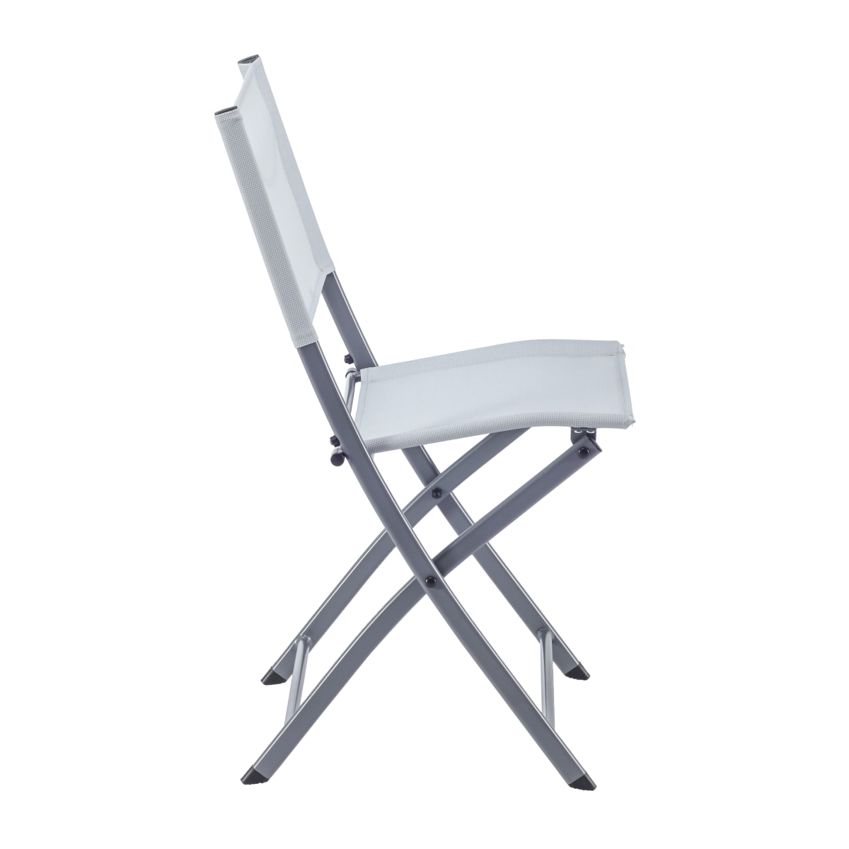 EMYS NATERIAL FOLDING CHAIR STEEL TEXTILENE SEAT GREY 42X52XH83