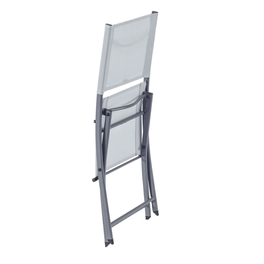 Bricocenter EMYS NATERIAL FOLDING CHAIR STEEL TEXTILENE SEAT GREY 42X52XH83