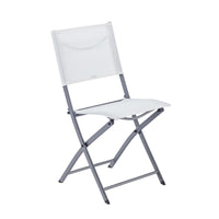 EMYS NATERIAL FOLDING CHAIR STEEL WITH TEXTILENE SEAT WHITE 42X52XH83
