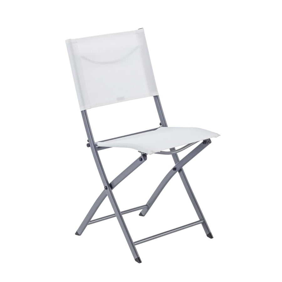 Bricocenter EMYS NATERIAL FOLDING CHAIR STEEL WITH TEXTILENE SEAT WHITE 42X52XH83
