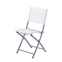 EMYS NATERIAL FOLDING CHAIR STEEL WITH TEXTILENE SEAT WHITE 42X52XH83