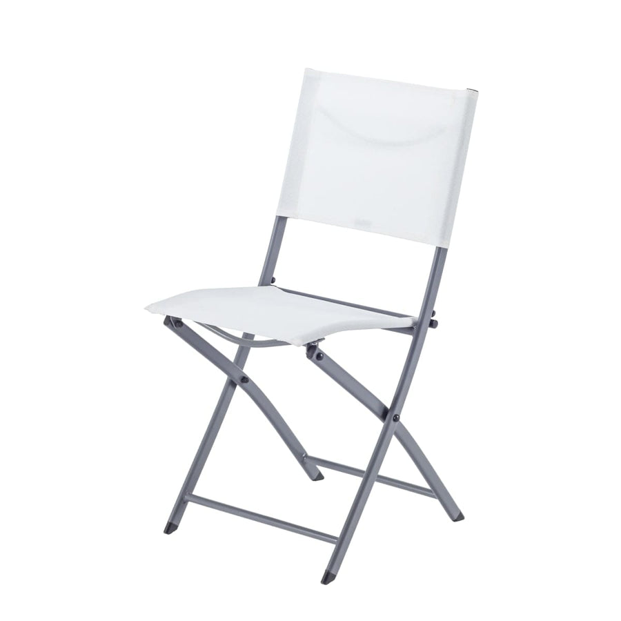 Bricocenter EMYS NATERIAL FOLDING CHAIR STEEL WITH TEXTILENE SEAT WHITE 42X52XH83