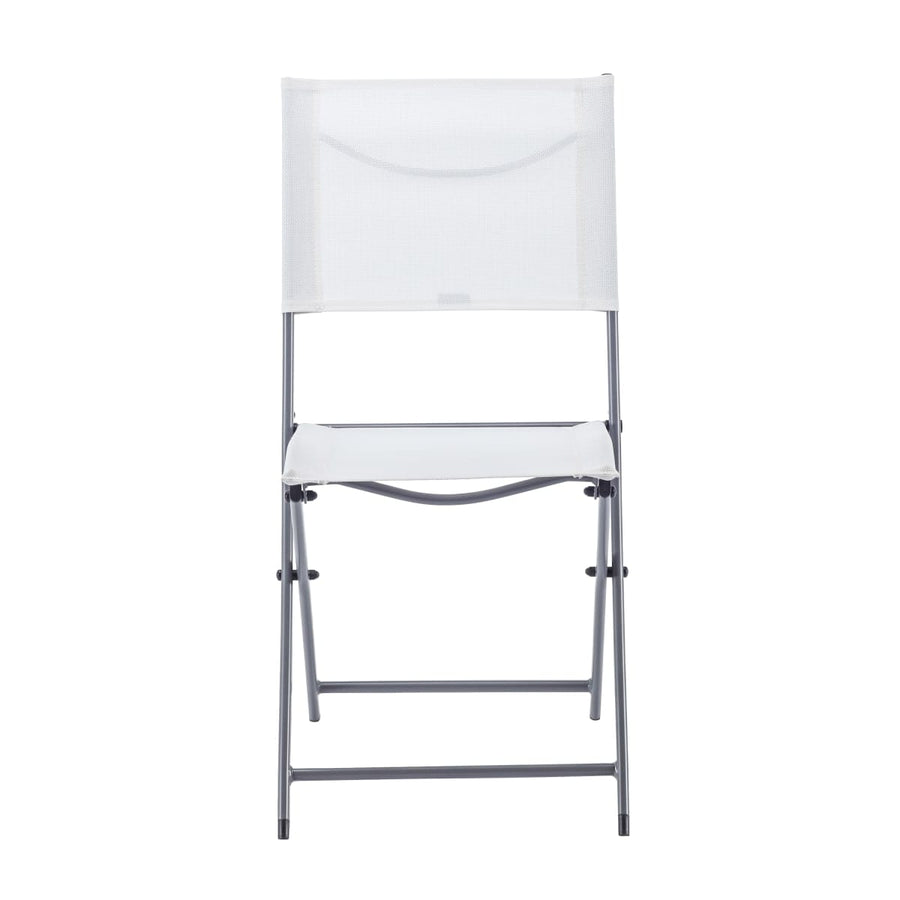 Bricocenter EMYS NATERIAL FOLDING CHAIR STEEL WITH TEXTILENE SEAT WHITE 42X52XH83