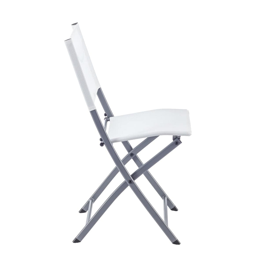 Bricocenter EMYS NATERIAL FOLDING CHAIR STEEL WITH TEXTILENE SEAT WHITE 42X52XH83