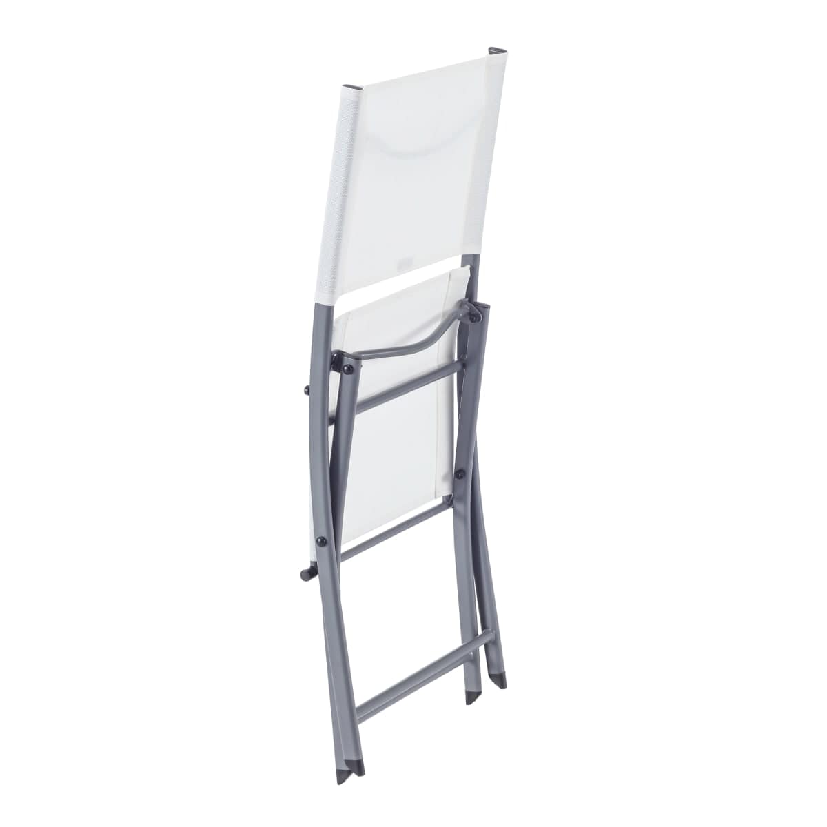 EMYS NATERIAL FOLDING CHAIR STEEL WITH TEXTILENE SEAT WHITE 42X52XH83