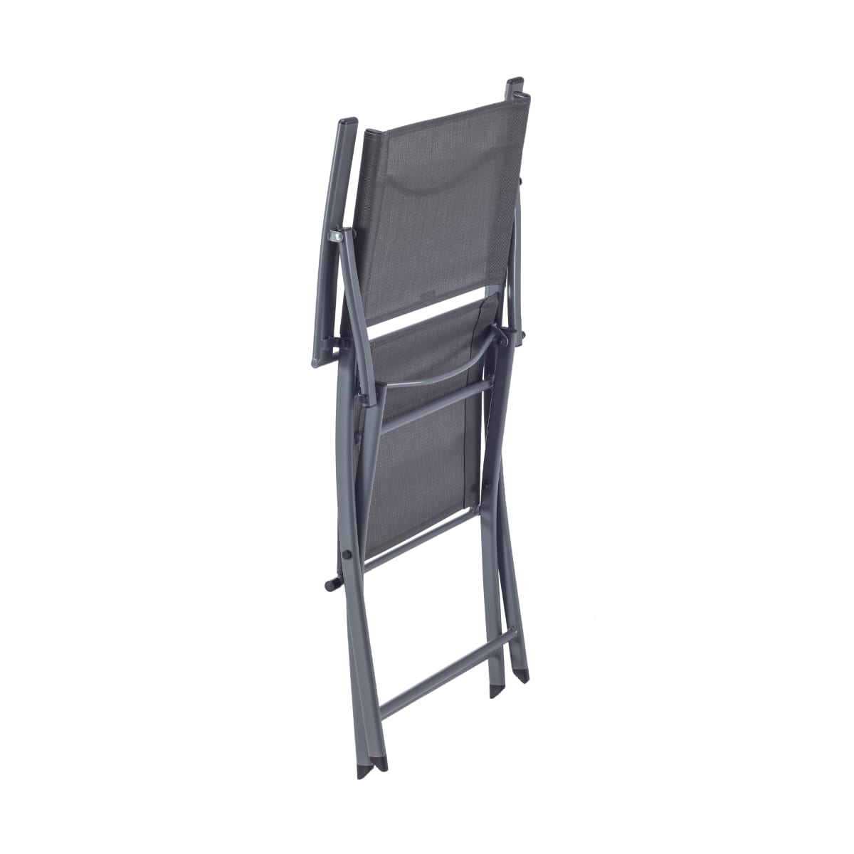 EMYS NATERIAL STEEL FOLDING CHAIR WITH ARMRESTS ANTHRACITE TEXTILENE SEAT 52X54XH83