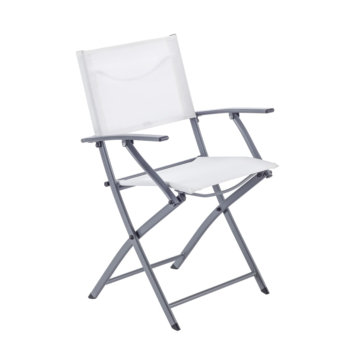 EMYS NATERIAL FOLDING STEEL CHAIR WITH ARMRESTS TEXTILENE SEAT 52X54XH83