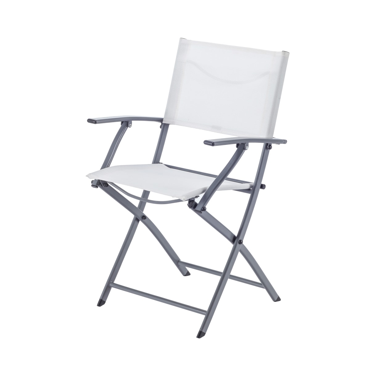 EMYS NATERIAL FOLDING STEEL CHAIR WITH ARMRESTS TEXTILENE SEAT 52X54XH83