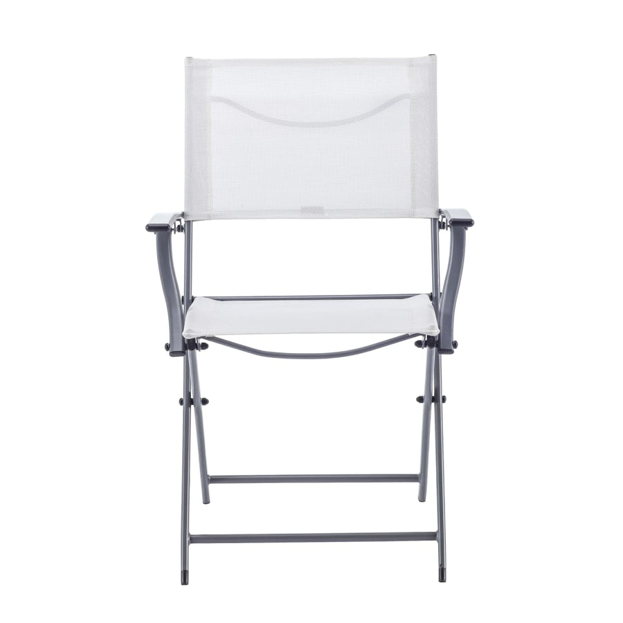Bricocenter EMYS NATERIAL FOLDING STEEL CHAIR WITH ARMRESTS TEXTILENE SEAT 52X54XH83
