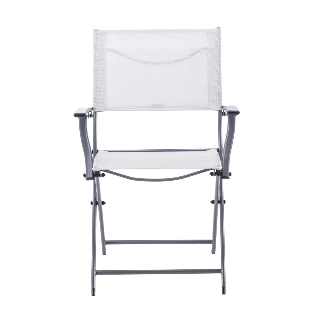 Bricocenter EMYS NATERIAL FOLDING STEEL CHAIR WITH ARMRESTS TEXTILENE SEAT 52X54XH83