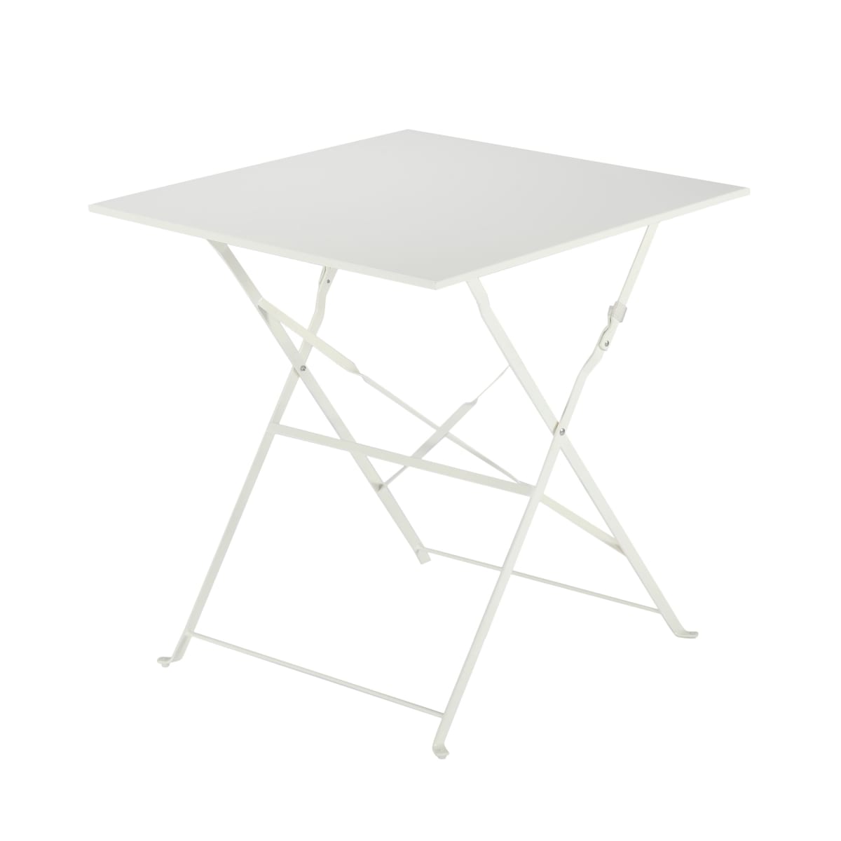 Bricocenter FLORA NATERIAL FOLDING TABLE 2 PLACES SQUARE STEEL 70X70XH71