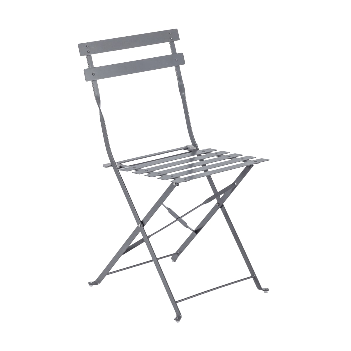 FLORA NATERIAL FOLDING CHAIR ANTHRACITE STEEL 41X47XH80