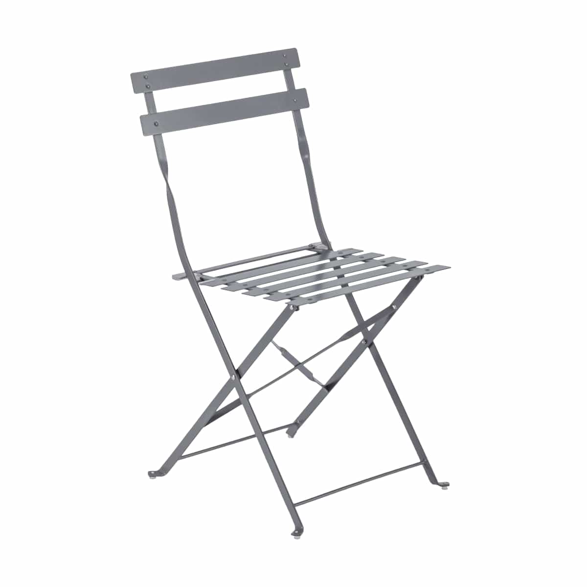 Bricocenter FLORA NATERIAL FOLDING CHAIR ANTHRACITE STEEL 41X47XH80
