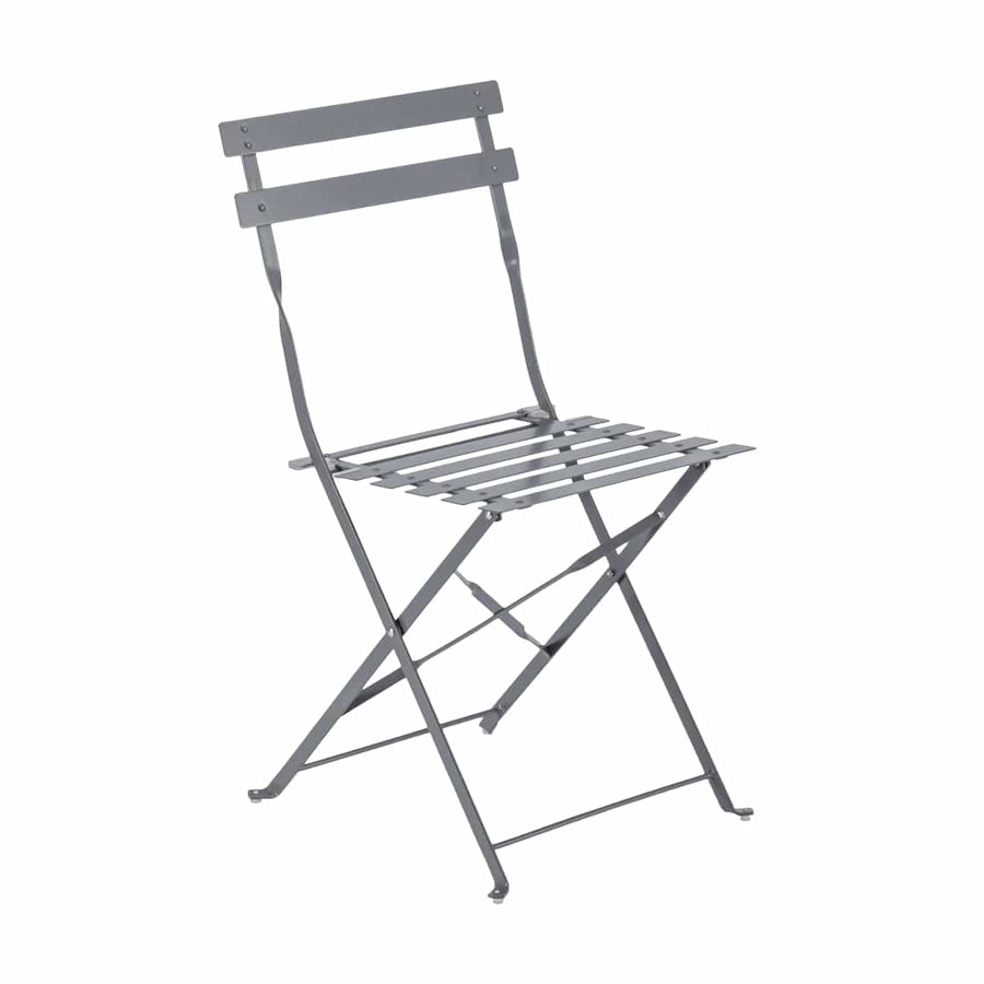 Bricocenter FLORA NATERIAL FOLDING CHAIR ANTHRACITE STEEL 41X47XH80