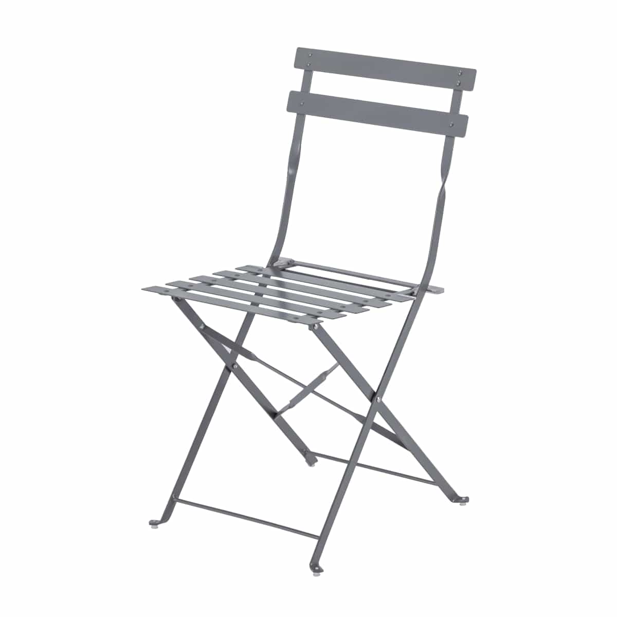 Bricocenter FLORA NATERIAL FOLDING CHAIR ANTHRACITE STEEL 41X47XH80